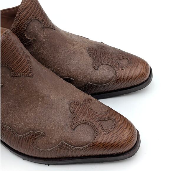 Donald Pliner Mindy Distressed Suede Western Mules Women's Size US6M EU37 - Picture 12 of 13